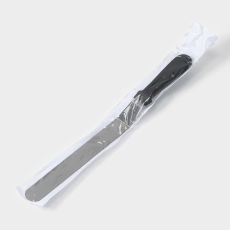 A blade with a plastic handle, curved, 37 cm, working part 25 cm, black color, black-5
