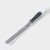 A blade with a plastic handle, curved, 37 cm, working part 25 cm, black color, black