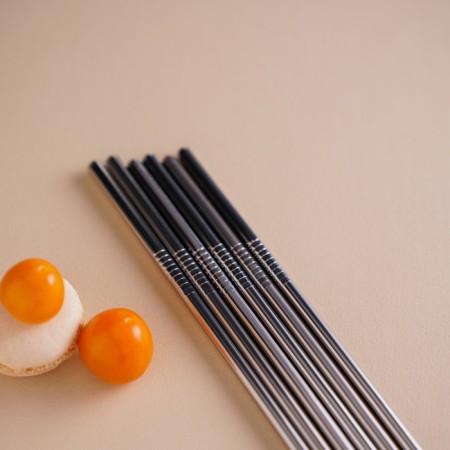Набор металлических трубочек Straws, 6 шт, 21 см, сталь 304-5