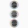 Set of icons "Nyashka cutie", d = 38 mm, 3 pcs