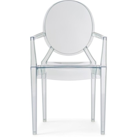 Plastic stool Luis plastic/transparent 54x54x92 cm-1