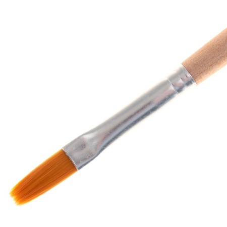 Nylon brush No. 9, flat, wooden pen-1