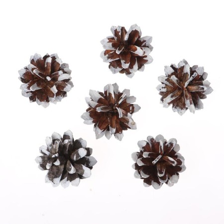 New Year's decor "Set of white cones" 6 pcs.-1