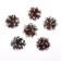 New Year's decor "Set of white cones" 6 pcs.
