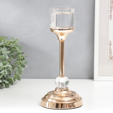 Summary metal per 1 candle "Transparency" Mix gold 26x12x12 cm-1