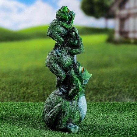 Garden figure "Frog Pyramid" 30x15x12cm-1