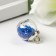 Suspension decorative for creativity glass "ball - pebbles" blue d = 1.6 cm set 10 pcs