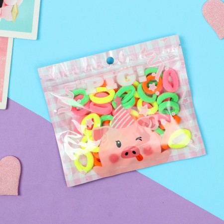 Hair gum "Good wishes" (set of 50 pcs) Picky, 2 cm, mix-1