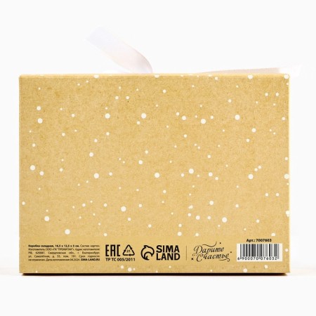 Box folding double -sided "New Year's botanist", 16.5 x 12.5 x 5 cm, without tape, New Year-4