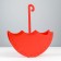 Kashpo wooden "umbrella" 15x26.6x8.7 cm red