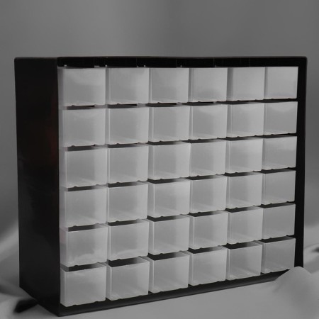 Boxing for storing trifles with extending cells, 40 × 33 cm, black color-1