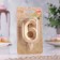 Candle in the Cake "Fine", number "6", gold metallic, 6.5 cm