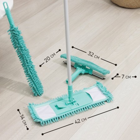 Raccoon “Universal” cleaning kit, 4 items: window, mop, dust brush and stalk-1
