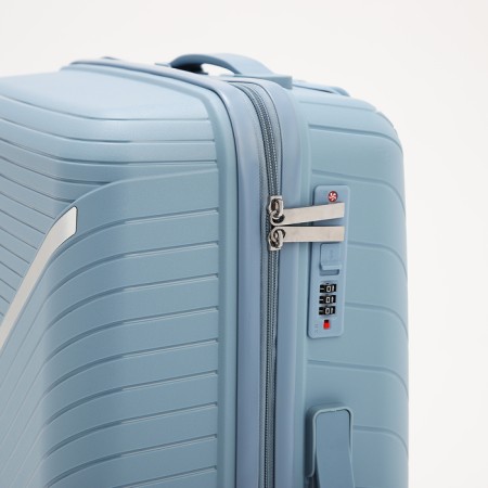 Middle suitcase 24 ", lightning department, code castle, 4 wheels, blue color-3