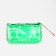 Cosmetic bag with a handle, a green color