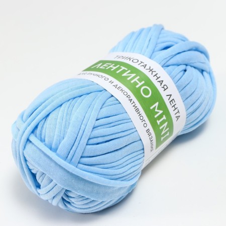 Knitted yarn 100% cotton "Lentino mini" 100 g 40 m color 03 pale blue-1