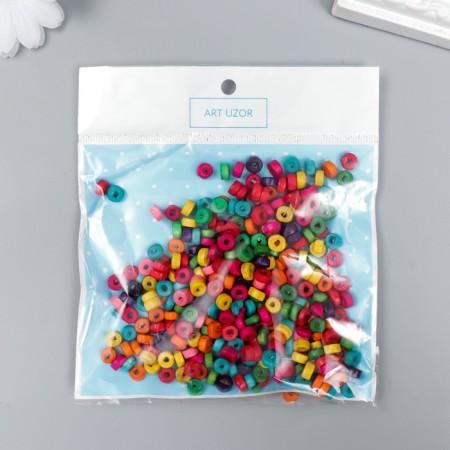 Beads for creativity tree "Flat round multi -colored" set 20 grams 0.6x0.3 cm-3