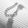 Bracelet with rhinestones "Bright" square, white color in silver, 18 size