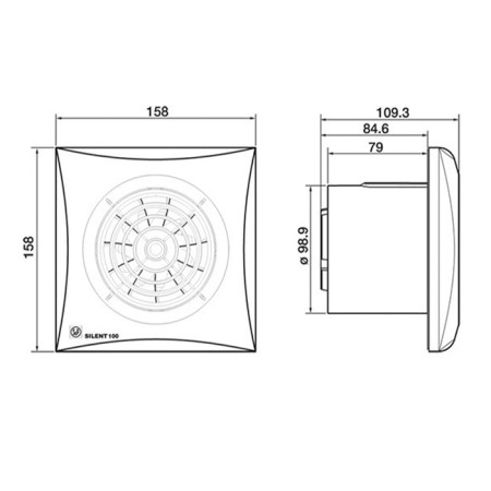 S&P Silent-100 CHZ, 220-240 V fan, silent, 50 Hz, white-3