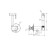 Bida mixer Rush Capri CA1435-97, with a hygienic shower, built-in, brass, chrome