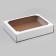Box of a team without printing a lid is a white one with a window 29 x 23.5 x 6 cm