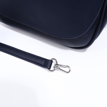 Richet bag on a magnet, outer pocket, long belt, blue color-5
