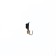 Mormyshka column black, lime of the eye + tetro cube cube, weight 0.9 g