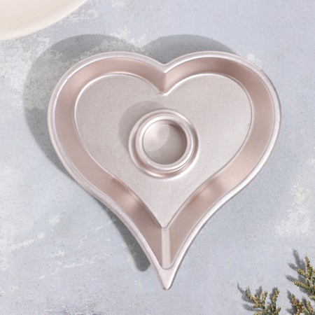 Gypsum Climber "heart", 14x2.5cm, champagne-2