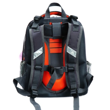 School backpack 38 x 30 x 16 cm, ergonomic back, Stavia "Martian cat", gray-4