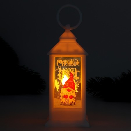 Lamp "Happy New Year", white, 12.5 x 5.7 cm-2