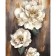 Diamond mosaic with full filling on the canvas "White Piones", 40 x 50 cm