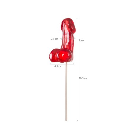 Lollice Sosuchki "Penis Whiskey", medium, red color, 80 g-2