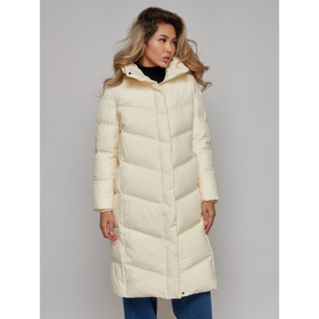 Coat insulated winter female, size 50, light-beige color-9