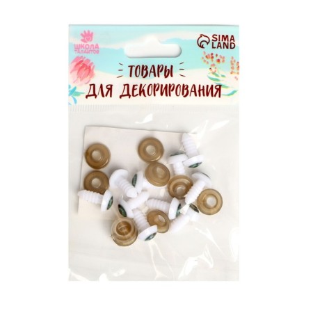Screw eyes with plugs, set10 pcs, size 1 pcs: 1 cm, green color-1