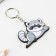 Key keychain wooden "raccoon" 4.7 x 6 cm
