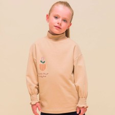 Свитшот для девочек Pelican, рост 98 см, цвет бежевый