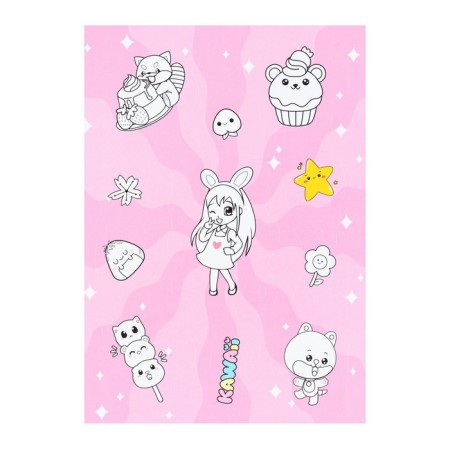 A set of stickers-paint "anime" pink, 3 sheets, a5-2