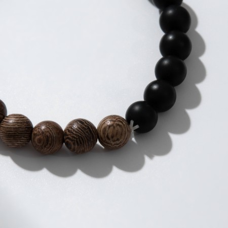 Bracelet ball No. 8 "Amethyst", color black and brown-1