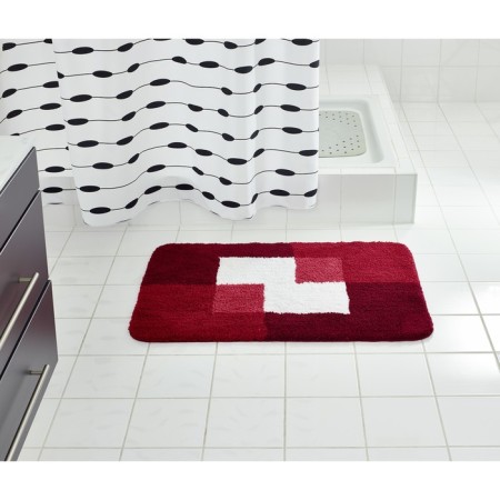 Coins bathroom mat, red, 60x90 cm-1