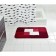 Coins bathroom mat, red, 60x90 cm