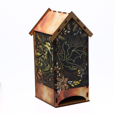Tea house "Golden Dragon" 19.2 x 8.6 cm.-2