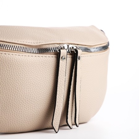 Cross-Bodi Bag on a zipper, beige color-2