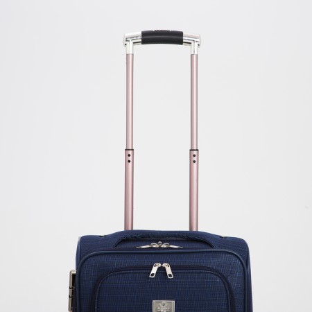 Small suitcase 20 "on lightning, code castle, with extension, blue color-5