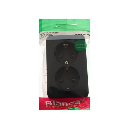 Double SE BLANCA, 16 A, 250 V, invoice, with salary, IP20, anthracite, Blnra010216-2