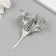 Artificial plant for creativity "sharp leaves" 1 bouquet = 6 branches silver 13 cm