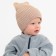 Children's hat minku, rr 35-40, beige color