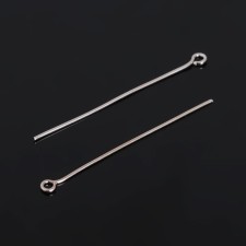 Pin with a loop cm-1087, 4 cm, packaging 100 g, silver color