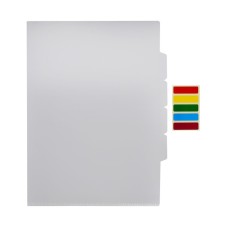 A4, 150 μm, calligrata, 3 compartments, transparent, colorless folder.