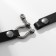 Bracelet Leather "Millennium" on the castle, black color