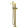 Wasserkraft Sauer 7121 bath mixer, floor, shower, brass, gold
